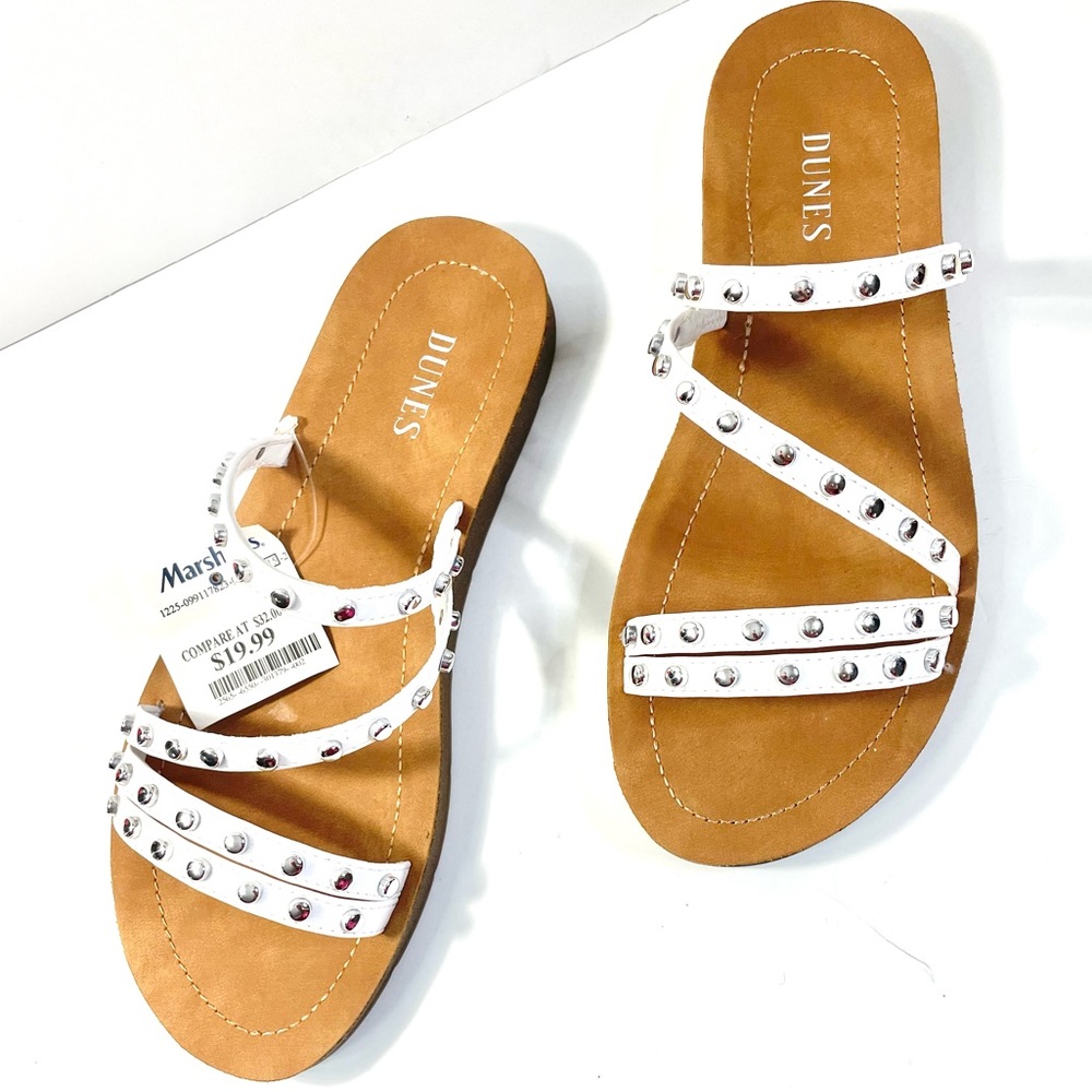 White Sandals with Silver Embellishments! - Picture 4 of 6
